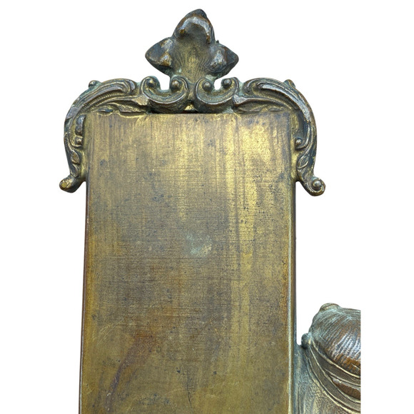 Antique 20th Century Bronze Detailed Maiden Tintype Picture Ornate Table Frame - Picture 6 of 15